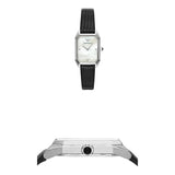 Emporio Armani Gioia Analog Mother of Pearl Dial Black Leather Strap Watch For Women - AR11148