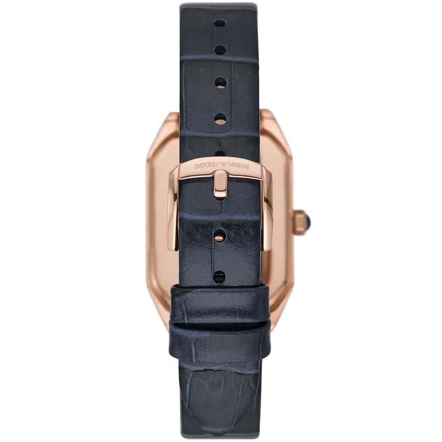 Emporio Armani Gioia Quartz Mother of Pearl Blue Dial Blue Leather Strap Watch For Women - AR11426