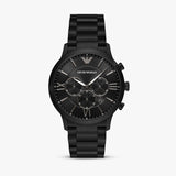 Emporio Armani Giovanni Chronograph Black Dial Black Steel Strap Watch For Men - AR11349