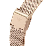 Emporio Armani Joy Quartz Rose Gold Dial Rose Gold Mesh Bracelet Watch For Women - AR11347