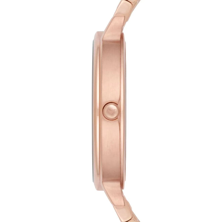 Emporio Armani Kappa Analog Mother of Pearl Dial Rose Gold Steel Strap Watch For Women - AR11006