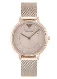 Emporio Armani Kappa Pink Dial Pink Mesh Bracelet Watch For Women - AR11129
