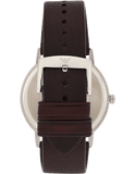 Emporio Armani Kappa Quartz Black Dial Brown Leather Strap Watch For Men - AR11153