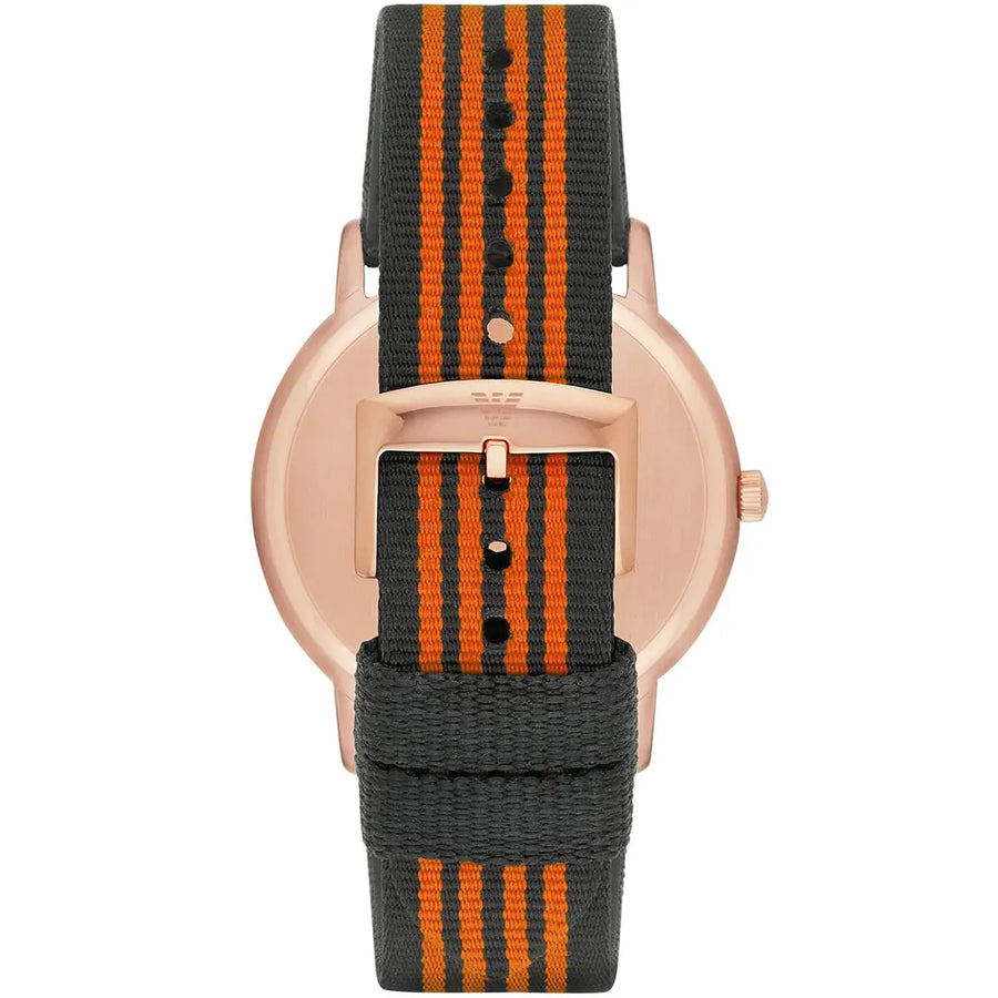 Emporio Armani Kappa Quartz Grey Dial Two Tone Nylon Strap Watch For Men - AR11014