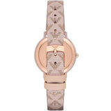 Emporio Armani Kappa Quartz Rose Gold Dial Pink Leather Strap Watch For Women - AR11010