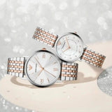 Emporio Armani Kappa Quartz Silver Dial Two Tone Mesh Bracelet Watch For Men - AR11093