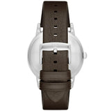 Emporio Armani Kappa Quartz White Dial Brown Leather Strap Watch For Men - AR80006