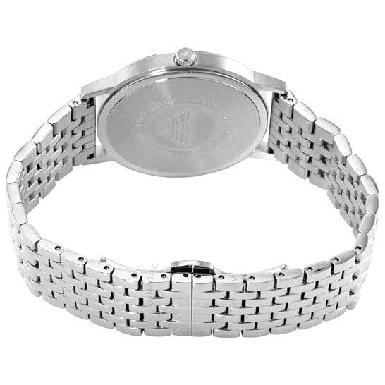Emporio Armani Kappa Quartz White Dial Silver Steel Strap Watch For Men - AR80014