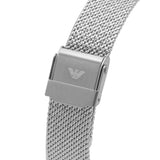 Emporio Armani Kappa Silver Dial Silver Mesh Bracelet Watch For Women - AR11128