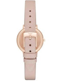 Emporio Armani Kappa White Mother of Pearl Dial Pink Leather Strap Watch For Women - AR2512