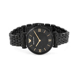 Emporio Armani Gianni T Bar All Black Diamond Dial Watch For Women - AR11245