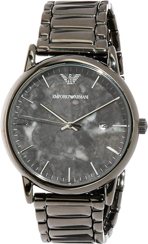 Emporio Armani Luigi Analog Grey Dial Grey Steel Strap Watch For Men - AR11155