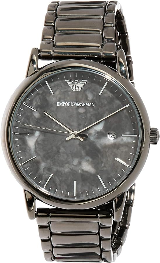 Emporio Armani Luigi Analog Grey Dial Grey Steel Strap Watch For Men - AR11155
