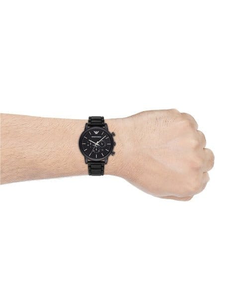 Emporio Armani Luigi Chronograph Black Dial Black Stainless Steel Watch For Men - AR1895