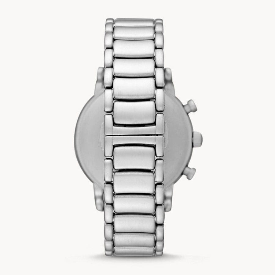 Emporio Armani Luigi Chronograph Black Dial Silver Steel Strap Watch For Men - AR11324