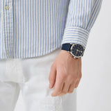 Emporio Armani Luigi Chronograph Blue Dial Blue Leather Strap Watch For Men - AR11451