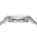 Emporio Armani Luigi Chronograph Quartz Black Dial Silver Mesh Bracelet Watch For Men - AR11429