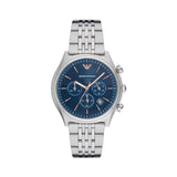 Emporio Armani Luigi Chronograph Quartz Blue Dial Silver Steel Strap Watch For Men - AR1974