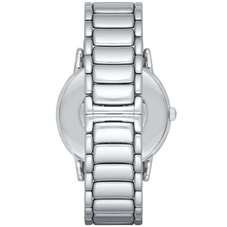 Emporio Armani Luigi Quartz Black Dial Silver Steel Strap Watch For Men - AR2499