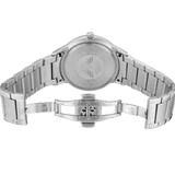 Emporio Armani Luigi Quartz Black Dial Silver Steel Strap Watch For Men - AR2499