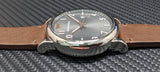 Emporio Armani Luigi Quartz Gray Dial Brown Leather Strap Watch For Men - AR11070
