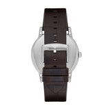 Emporio Armani Luigi Quartz Gray Dial Brown Leather Strap Watch For Men - AR1996