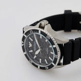 Emporio Armani Meccanico Automatic Black Dial Black Silicone Strap Watch For Men - AR60062