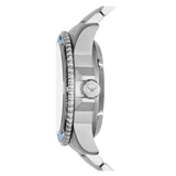 Emporio Armani Meccanico Automatic Blue Dial Silver Steel Strap Watch For Men - AR60059
