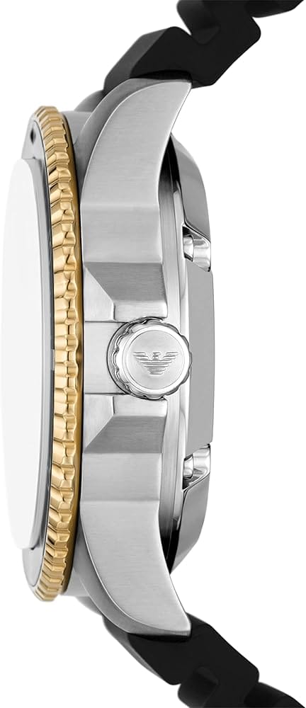 Emporio Armani Meccanico Automatic Red Dial Black Silicon Strap Watch For Men - AR60070