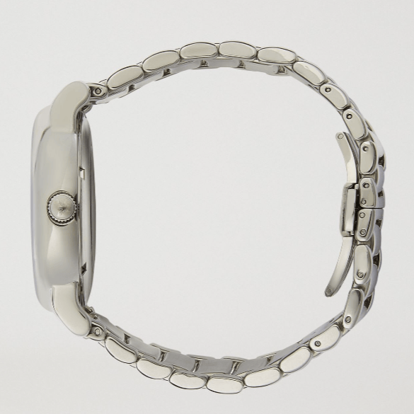 Emporio Armani Meccanico Automatic Silver Dial Silver Steel Strap Watch for Men - AR60006