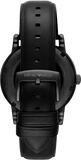 Emporio Armani Meccanico Automatic Skeleton Dial Black Leather Strap Watch For Men - AR60008