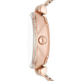 Emporio Armani Meccanico Automatic White Dial Rose Gold Mesh Strap Watch For Women - AR60063