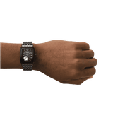 Emporio Armani Meccanico Black Dial Black Steel Strap Watch For Men - AR60058