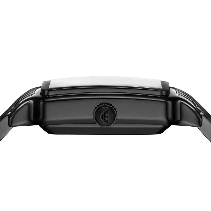 Emporio Armani Meccanico Black Dial Black Steel Strap Watch For Men - AR60058