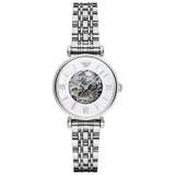 Emporio Armani Meccanico Mother of Pearl Dial Silver Steel Strap Watch For Women - AR1991