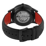 Emporio Armani Meccanico Skeleton Black Dial Black Leather Strap Watch For Men - AR60046