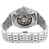 Emporio Armani Meccanico Skeleton Silver Dial Silver Steel Strap Watch For Men - AR1945