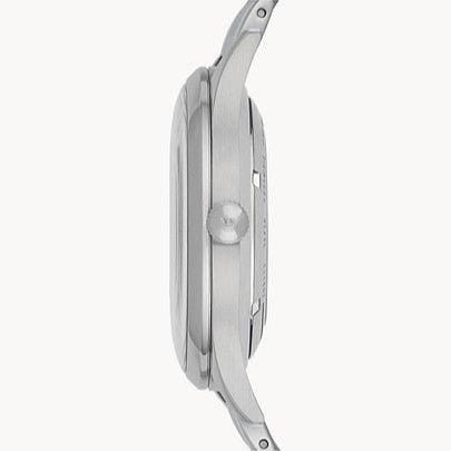 Emporio Armani Meccanico Skeleton Silver Dial Silver Steel Strap Watch For Men - AR1945