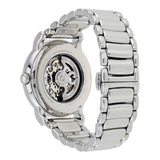 Emporio Armani Meccanico Skeleton Silver Dial Silver Steel Strap Watch For Men - AR1980
