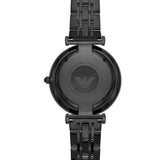 Emporio Armani Gianni T Bar Analog Black Dial Black Steel Strap Watch For Men - AR11299