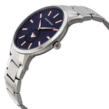 Emporio Armani Renato Blue Dial Silver Steel Strap Watch For Men - AR11137