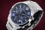 Emporio Armani Renato Chronograph Blue Dial Silver Steel Strap Watch For Men - AR2448