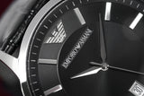 Emporio Armani Renato Black Dial Leather Strap Watch For Men - AR2411