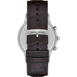 Emporio Armani Renato Chronograph Grey Dial Brown Leather Strap Watch For Men - AR2513