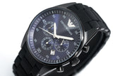 Emporio Armani Sportivo Chronograph Blue Dial Black Strap Watch For Men - AR5921