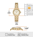 Emporio Armani Mia Crystals Gold Dial Gold Steel Strap Watch for Women - AR11609