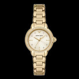Emporio Armani Mia Crystals Gold Dial Gold Steel Strap Watch for Women - AR11609