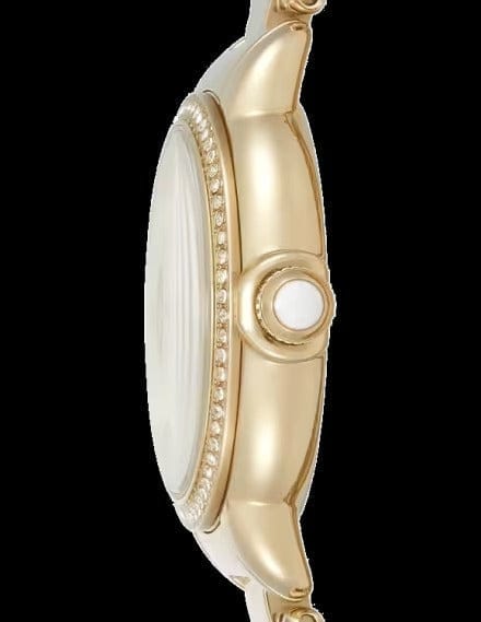 Emporio Armani Mia Crystals Gold Dial Gold Steel Strap Watch for Women - AR11609
