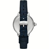 Emporio Armani Mia Moonphase Blue Dial Blue Leather Strap Watch for Women - AR11629