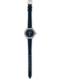 Emporio Armani Mia Moonphase Blue Dial Blue Leather Strap Watch for Women - AR11629